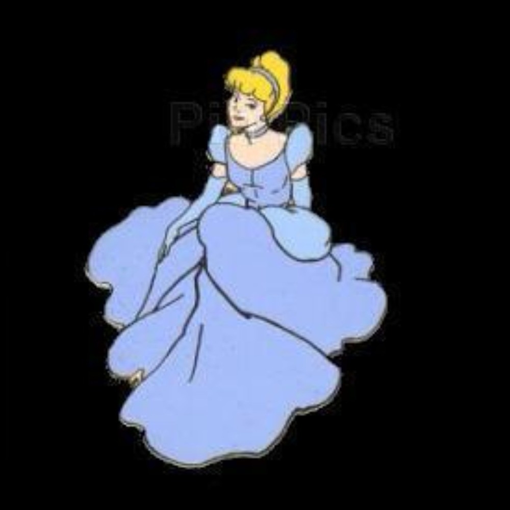 Disney Pin Princesses Princess Cinderella Blue‎ Ball Gown Gloves 29334 Sitting